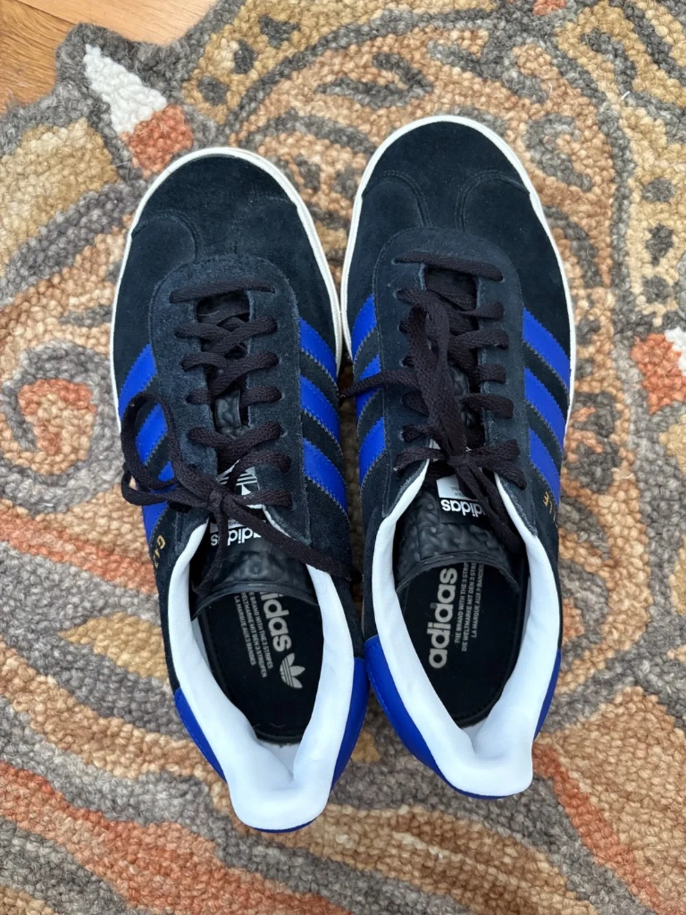 Adidas Platform Gazelle Bold Sneakers in Black/Lucid Blue Women’s US 9